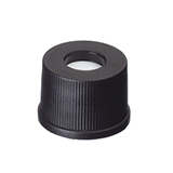 8mm Cap (black) with Septa Red PTFE/Silicone 0.065", pk.1000